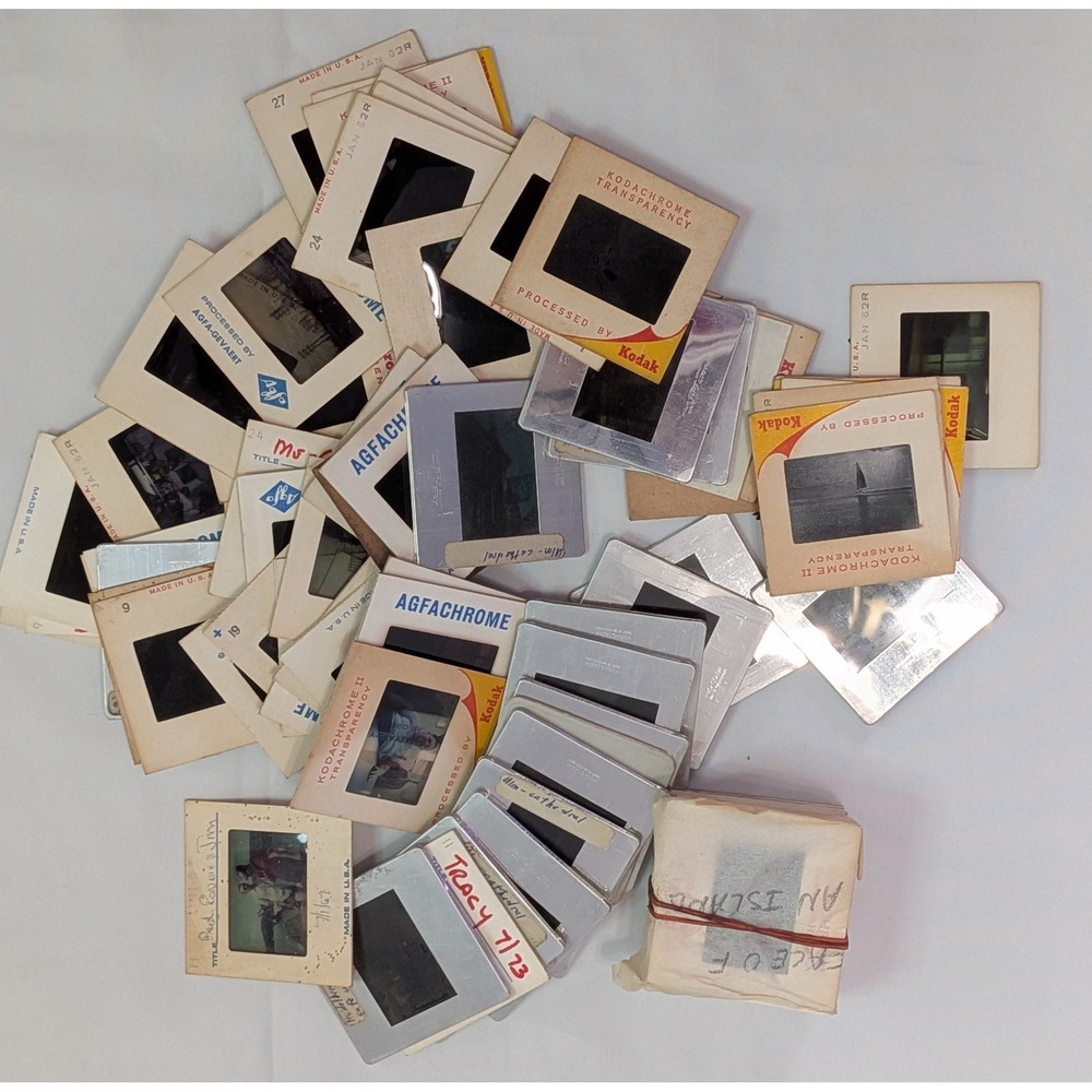 Kodak Agfa 35mm Vintage Photo Slides Lot Mixed Era Kodachrome Agfachrome Retro